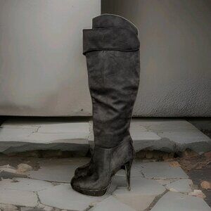 Charolette Russe Tall Knee High Faux Suede Boots Women's Size 9